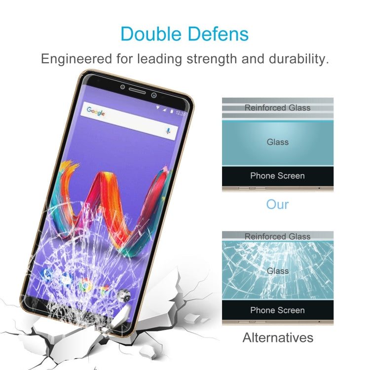 50 PCS 0.26mm 9H 2.5D Tempered Glass Film For Wiko Harry2