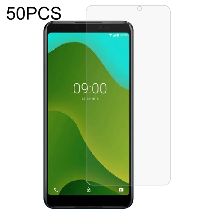 50 PCS 0.26mm 9H 2.5D Tempered Glass Film For Wiko JERRY4