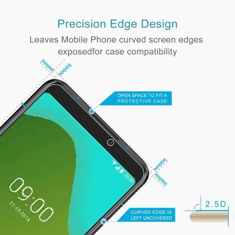 50 PCS 0.26mm 9H 2.5D Tempered Glass Film For Wiko JERRY4