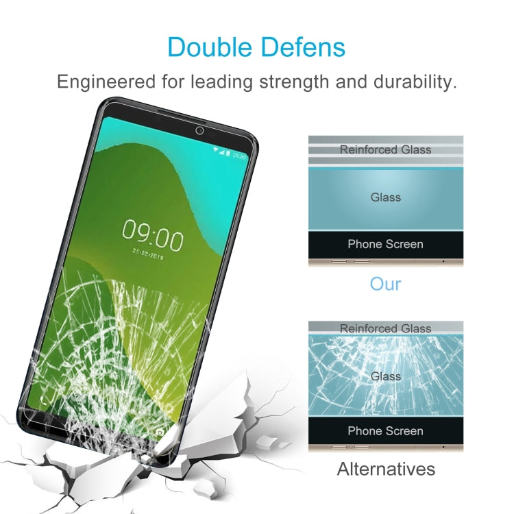 50 PCS 0.26mm 9H 2.5D Tempered Glass Film For Wiko JERRY4