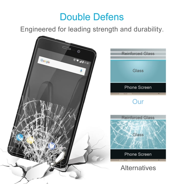 50 PCS 0.26mm 9H 2.5D Tempered Glass Film For Wiko Lenny4 Plus