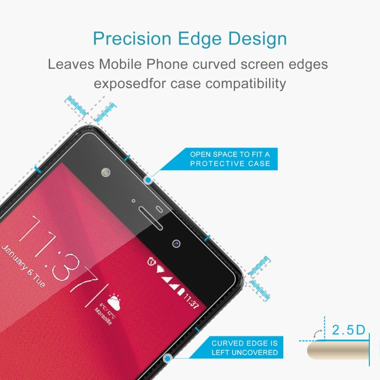 50 PCS 0.26mm 9H 2.5D Tempered Glass Film For Wiko PULP 4G