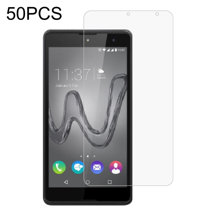 50 PCS 0.26mm 9H 2.5D Tempered Glass Film For Wiko Sunny 5