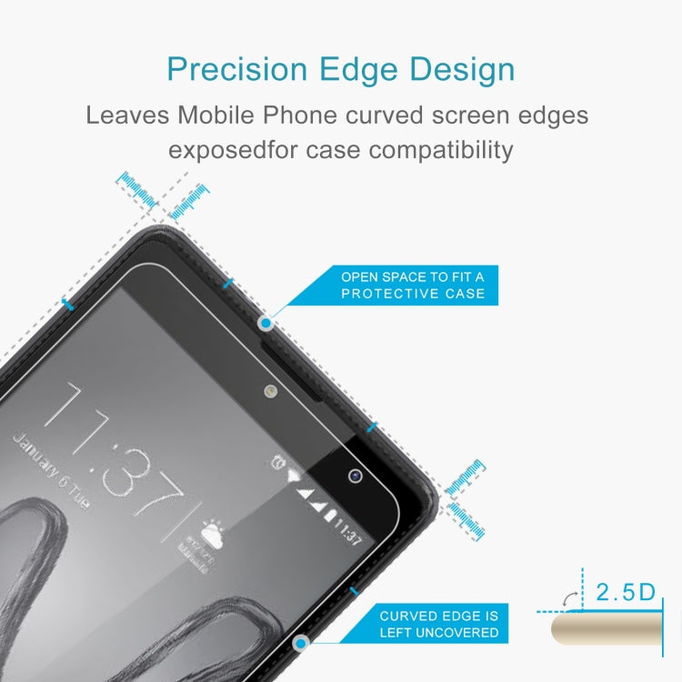 50 PCS 0.26mm 9H 2.5D Tempered Glass Film For Wiko Sunny 5
