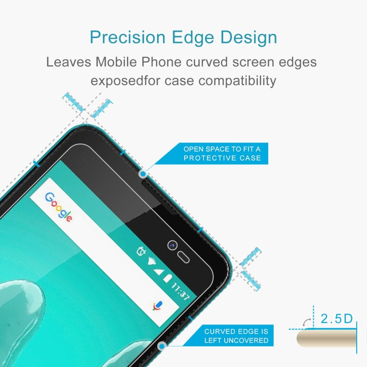 50 PCS 0.26mm 9H 2.5D Tempered Glass Film For Wiko Sunny2
