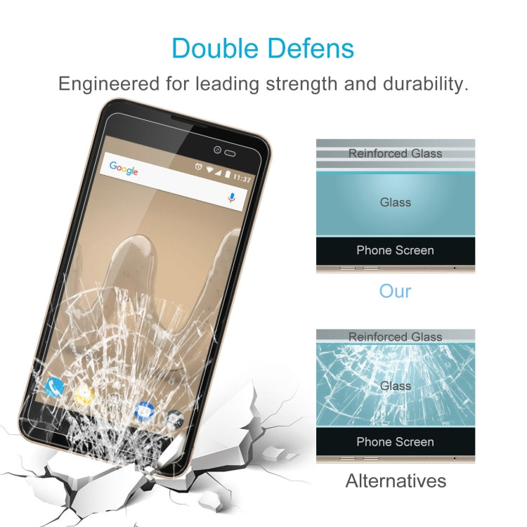 50 PCS 0.26mm 9H 2.5D Tempered Glass Film For Wiko Sunny2 Plus