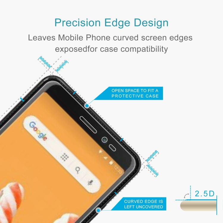 50 PCS 0.26mm 9H 2.5D Tempered Glass Film For Wiko Sunny3 Plus