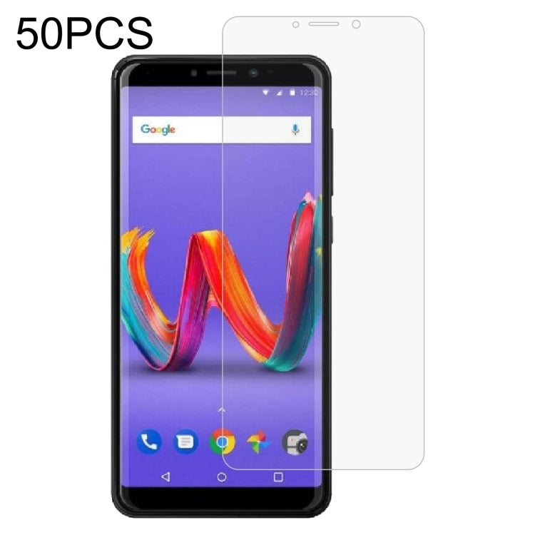 50 PCS 0.26mm 9H 2.5D Tempered Glass Film For Wiko Tommy 3