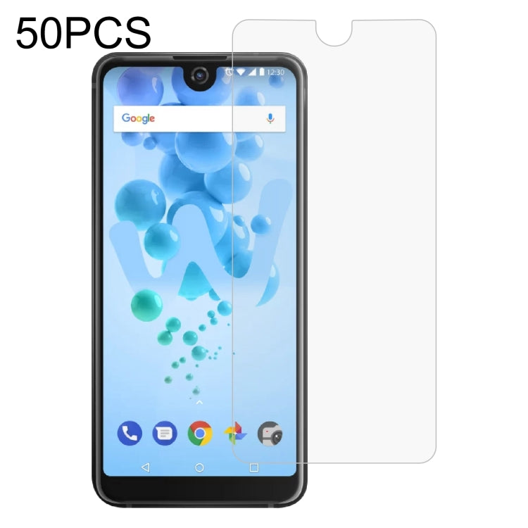 50 PCS 0.26mm 9H 2.5D Tempered Glass Film For Wiko View 2