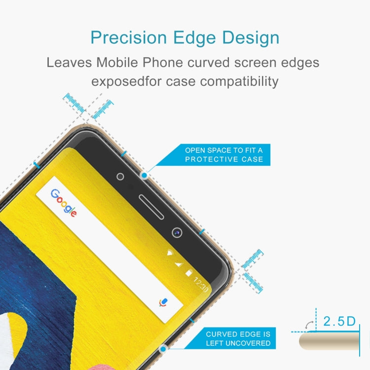 50 PCS 0.26mm 9H 2.5D Tempered Glass Film For Wiko View Lite