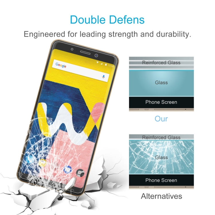 50 PCS 0.26mm 9H 2.5D Tempered Glass Film For Wiko View Lite