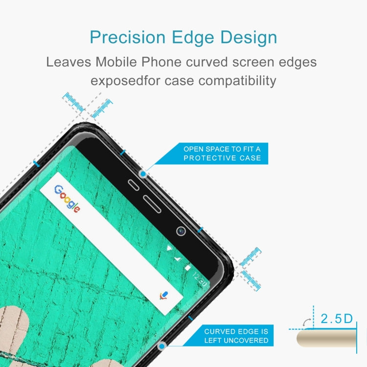 50 PCS 0.26mm 9H 2.5D Tempered Glass Film For Wiko View Max