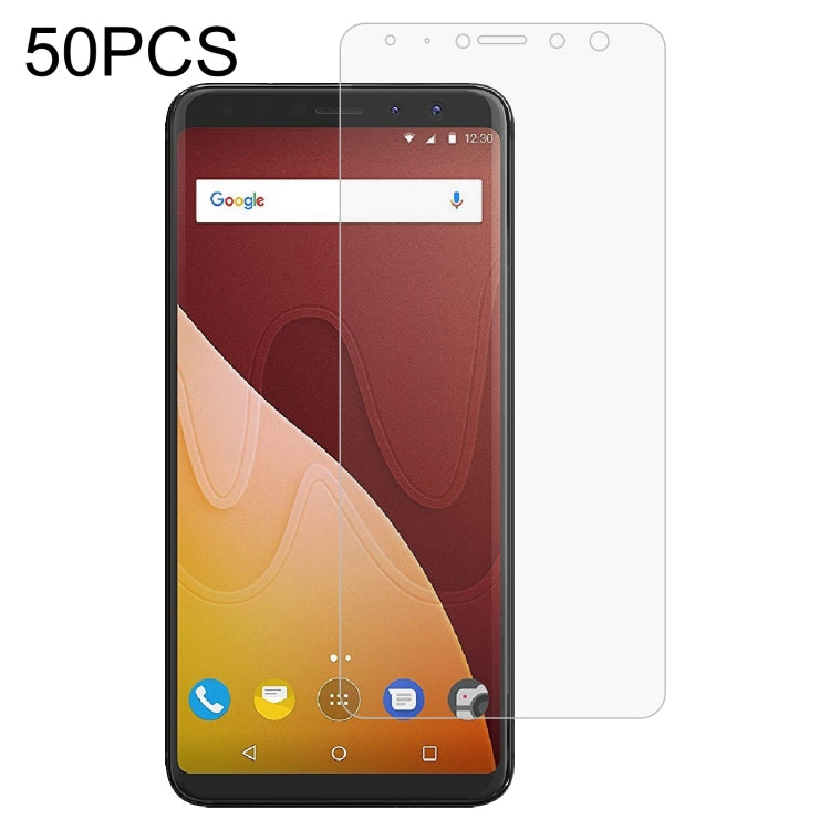 50 PCS 0.26mm 9H 2.5D Tempered Glass Film For Wiko View Prime