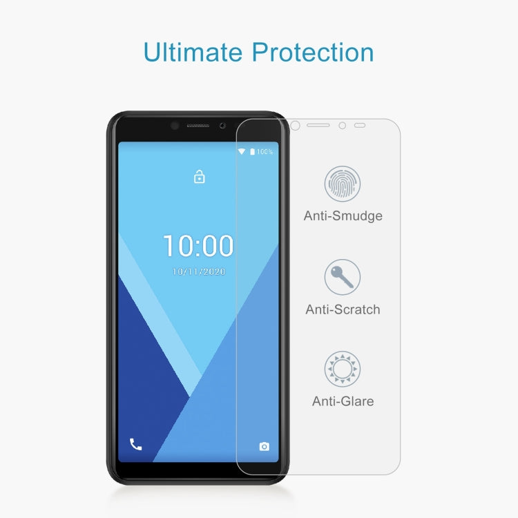 50 PCS 0.26mm 9H 2.5D Tempered Glass Film For Wiko Y51