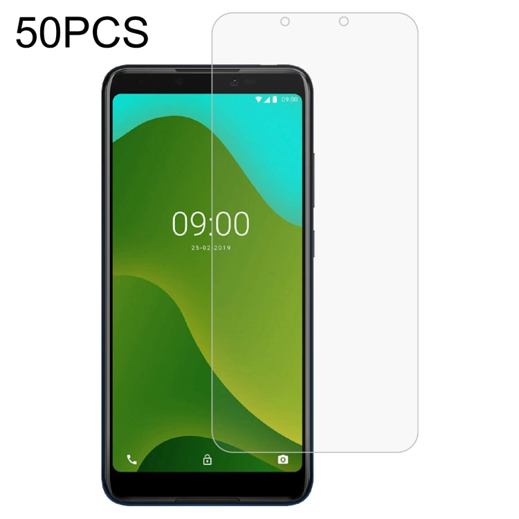 50 PCS 0.26mm 9H 2.5D Tempered Glass Film For Wiko Y70