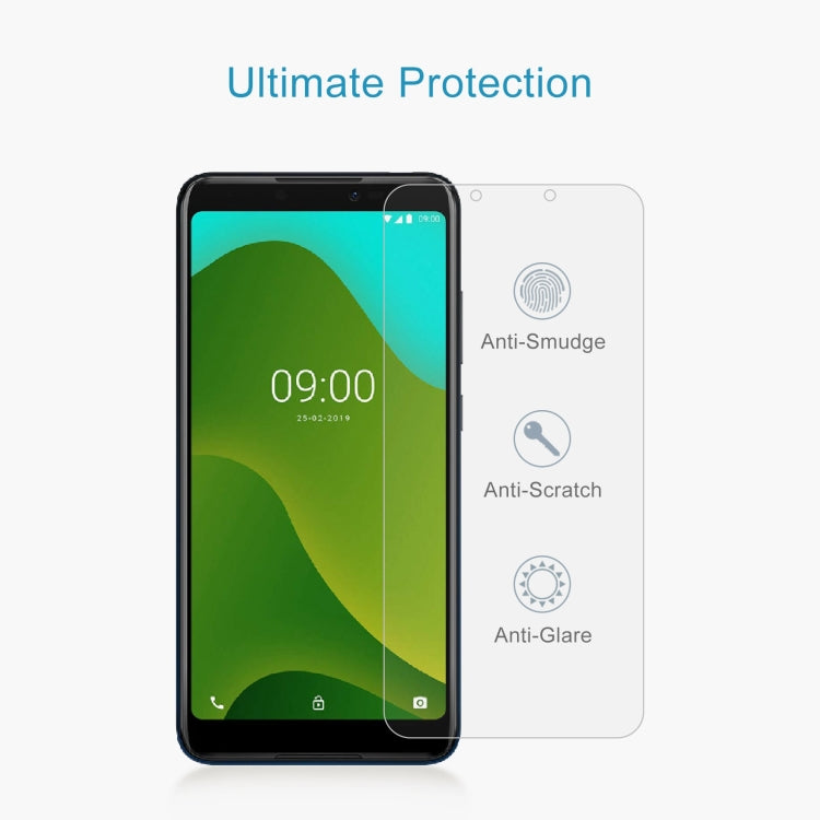 50 PCS 0.26mm 9H 2.5D Tempered Glass Film For Wiko Y70