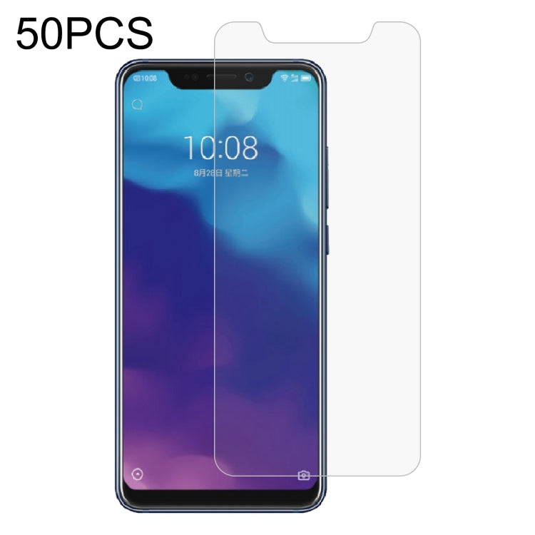 50 PCS 0.26mm 9H 2.5D Tempered Glass Film For ZTE Axon 9 Pro
