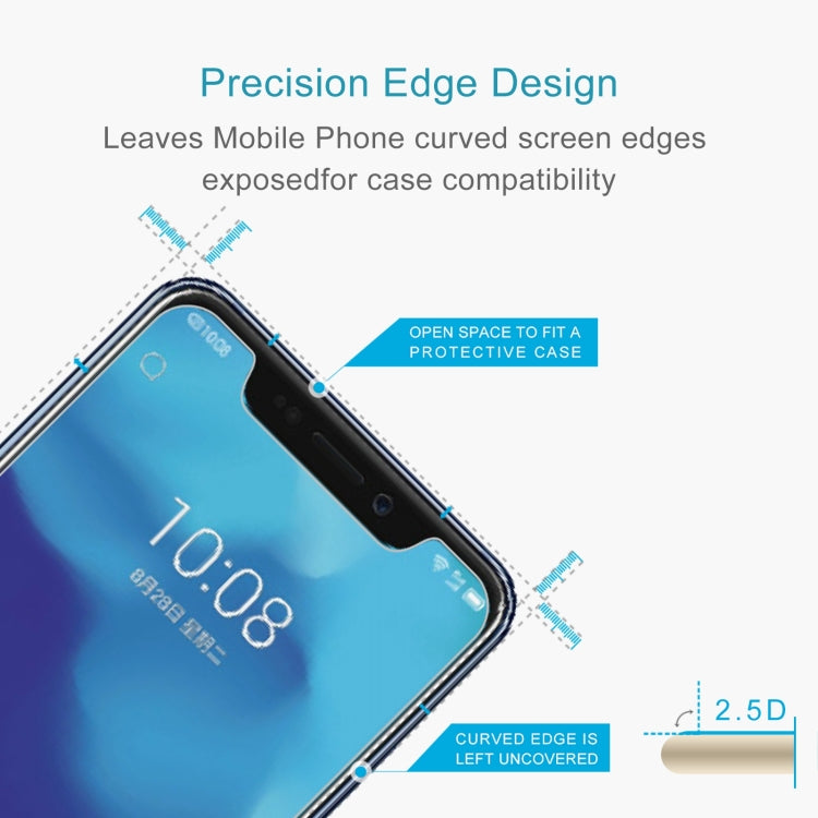 50 PCS 0.26mm 9H 2.5D Tempered Glass Film For ZTE Axon 9 Pro