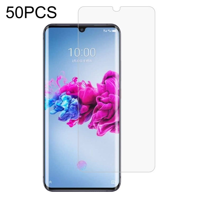 50 PCS 0.26mm 9H 2.5D Tempered Glass Film For ZTE Axon 11 4G