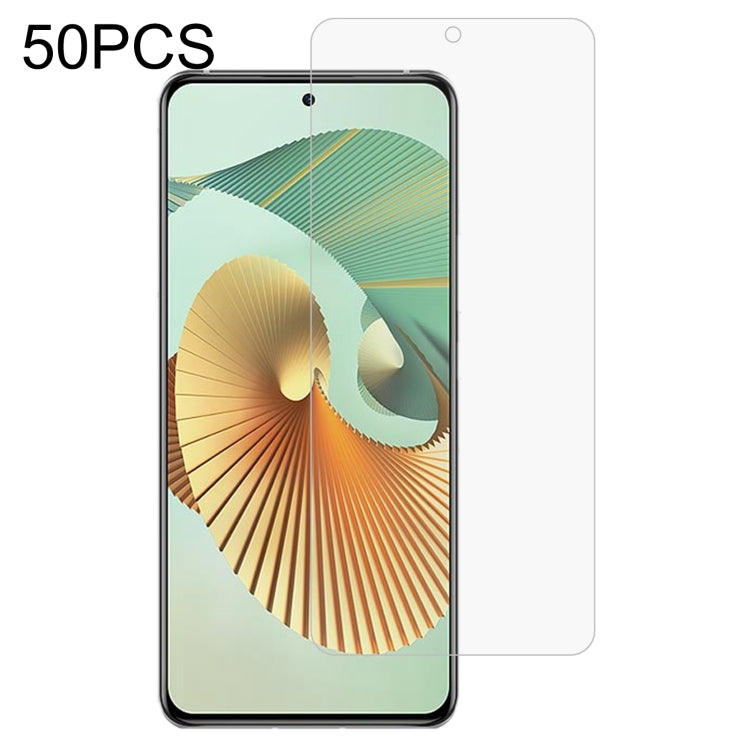 50 PCS 0.26mm 9H 2.5D Tempered Glass Film For ZTE Axon 30 Pro 5G