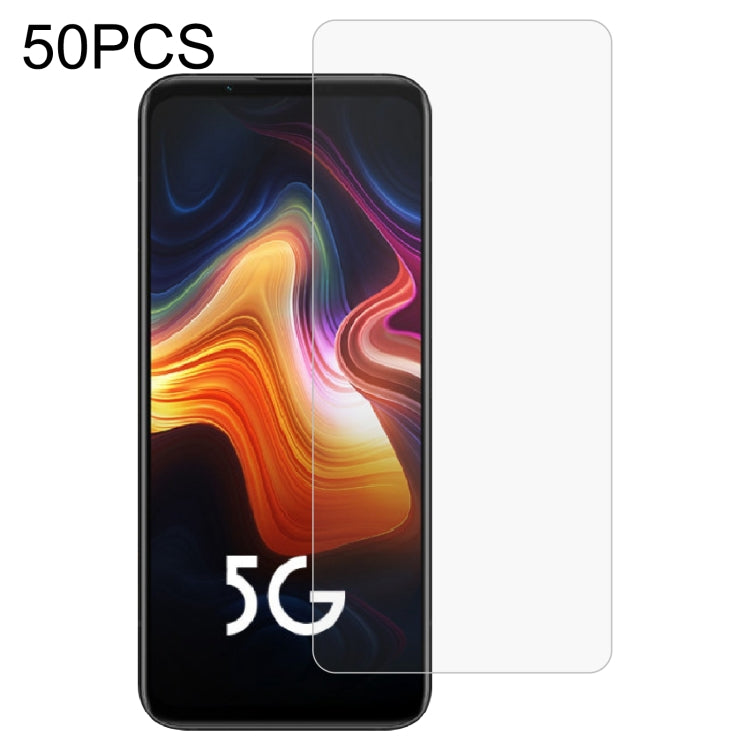 50 PCS 0.26mm 9H 2.5D Tempered Glass Film For ZTE nubia Play