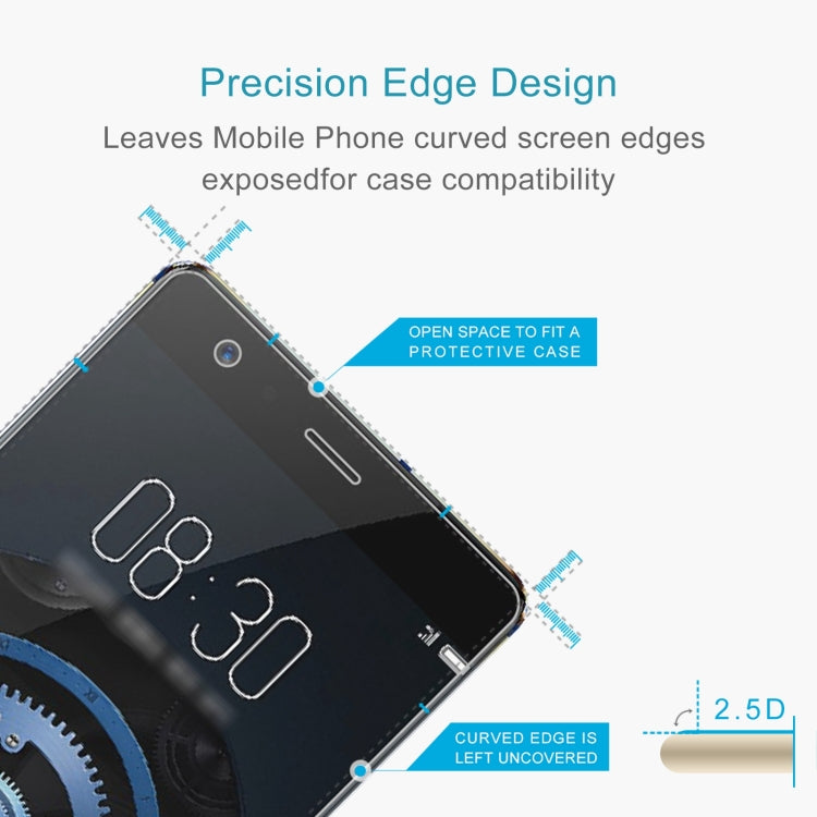 50 PCS 0.26mm 9H 2.5D Tempered Glass Film For ZTE nubia Z17 lite