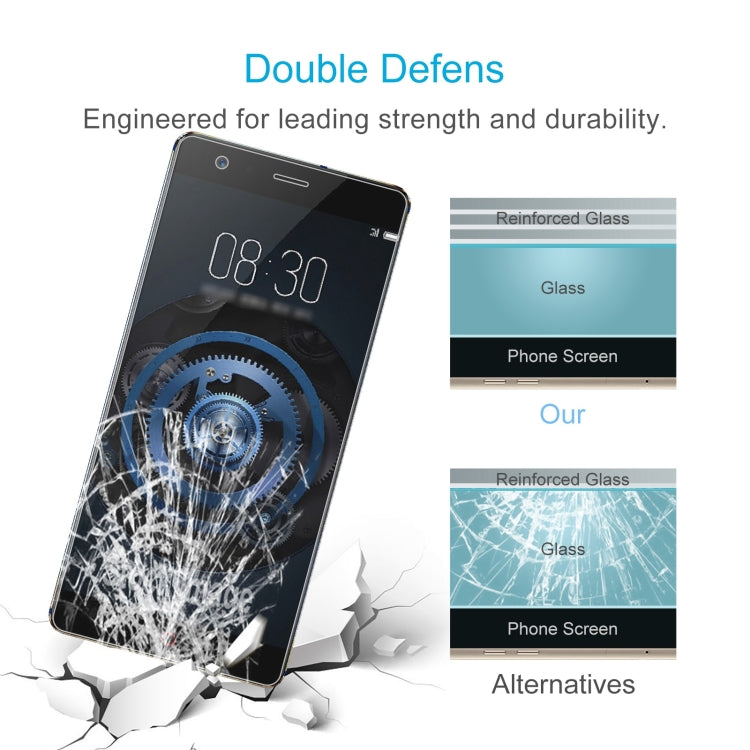 50 PCS 0.26mm 9H 2.5D Tempered Glass Film For ZTE nubia Z17 lite