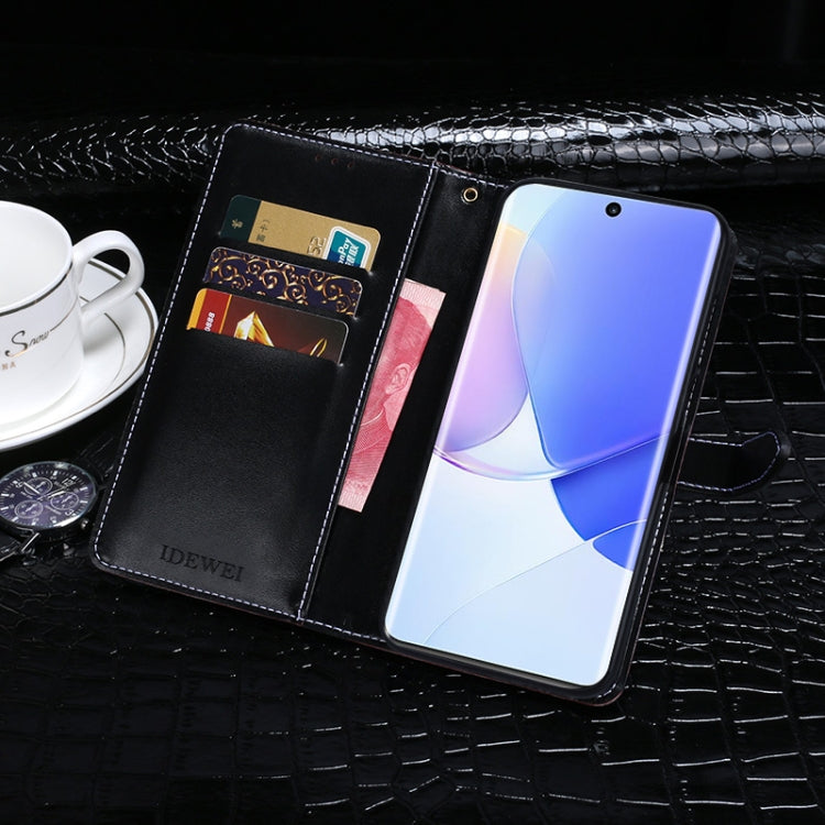 For Huawei nova 9 idewei Crocodile Texture Horizontal Flip Leather Case with Holder & Card Slots & Wallet
