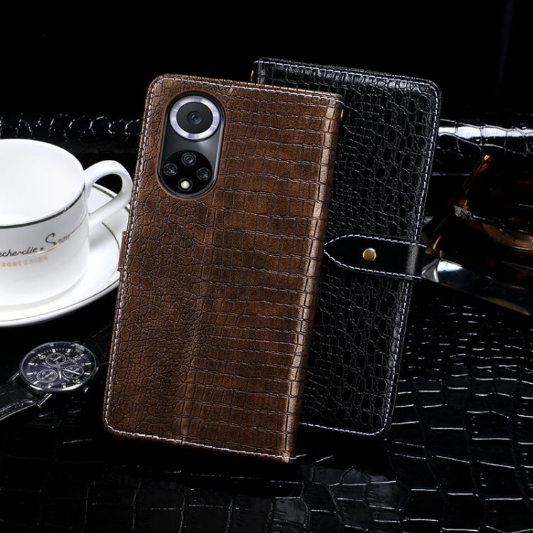 For Huawei nova 9 Pro idewei Crocodile Texture Horizontal Flip Leather Case with Holder & Card Slots & Wallet