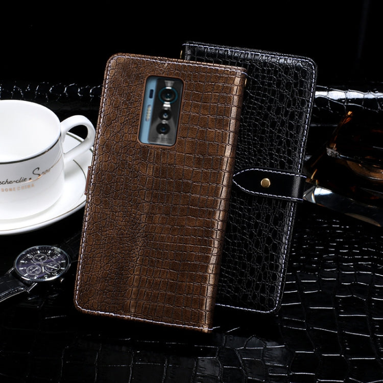 For Tecno Phantom X idewei Crocodile Texture Horizontal Flip Leather Case with Holder & Card Slots & Wallet