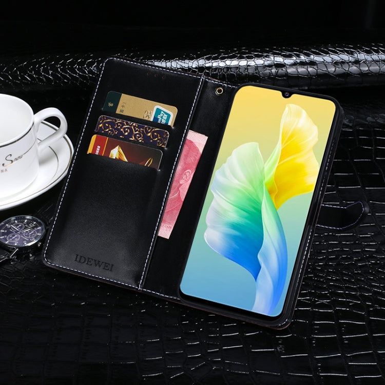 For vivo S10e idewei Crocodile Texture Horizontal Flip Leather Case with Holder & Card Slots & Wallet