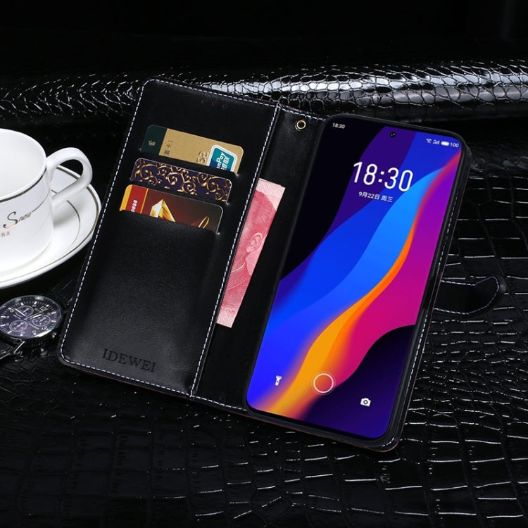 For Meizu 18x idewei Crocodile Texture Horizontal Flip Leather Case with Holder & Card Slots & Wallet