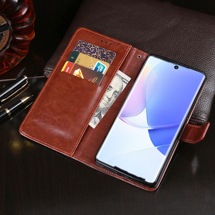 For Huawei nova 9 Pro idewei Crazy Horse Texture Leather Case with Holder & Card Slots & Wallet