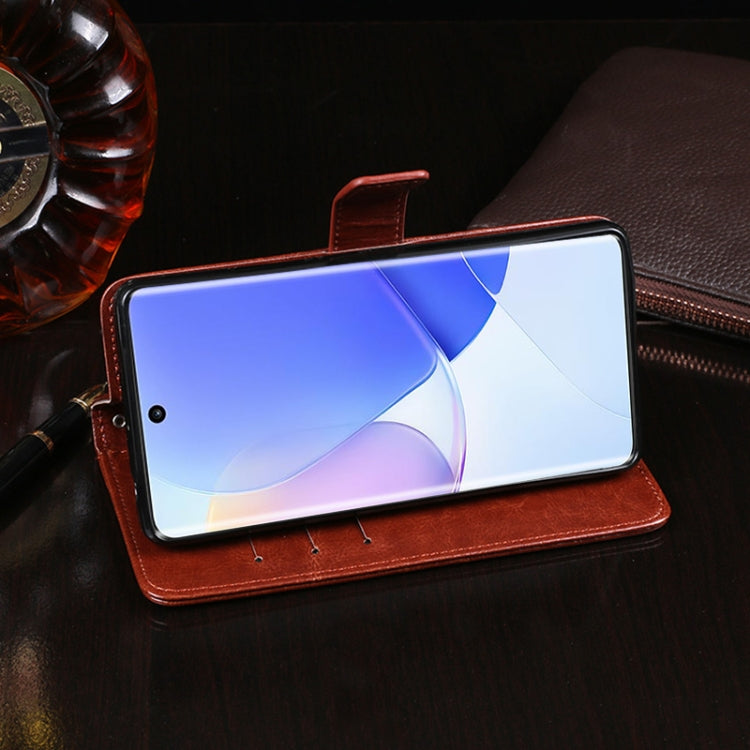 For Huawei nova 9 Pro idewei Crazy Horse Texture Leather Case with Holder & Card Slots & Wallet
