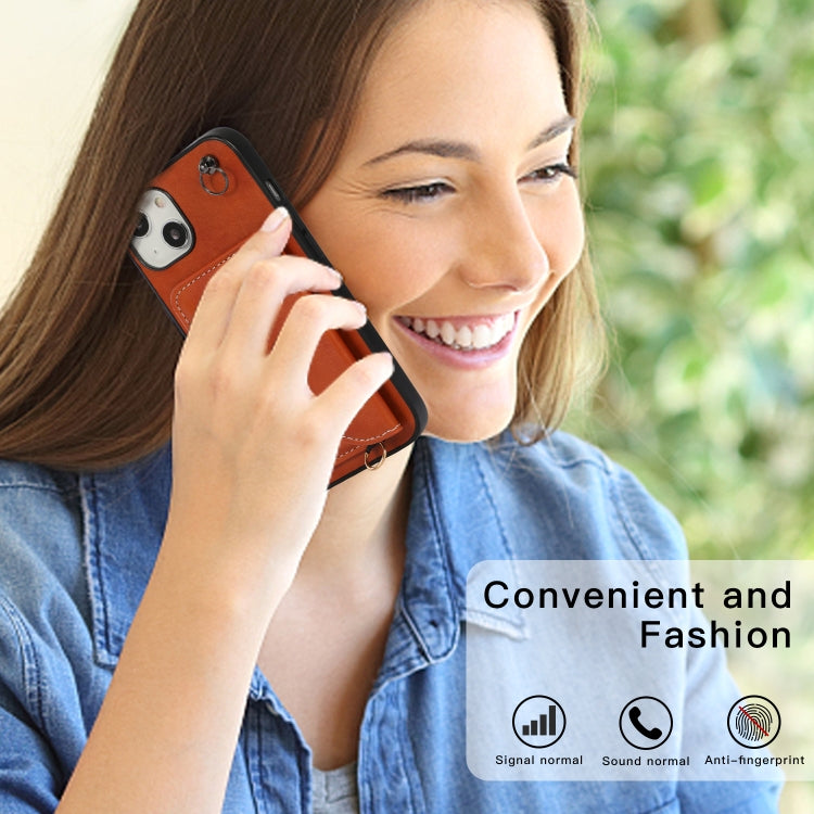 For iPhone 13 Crossbody Wallet Card Bag Phone Case