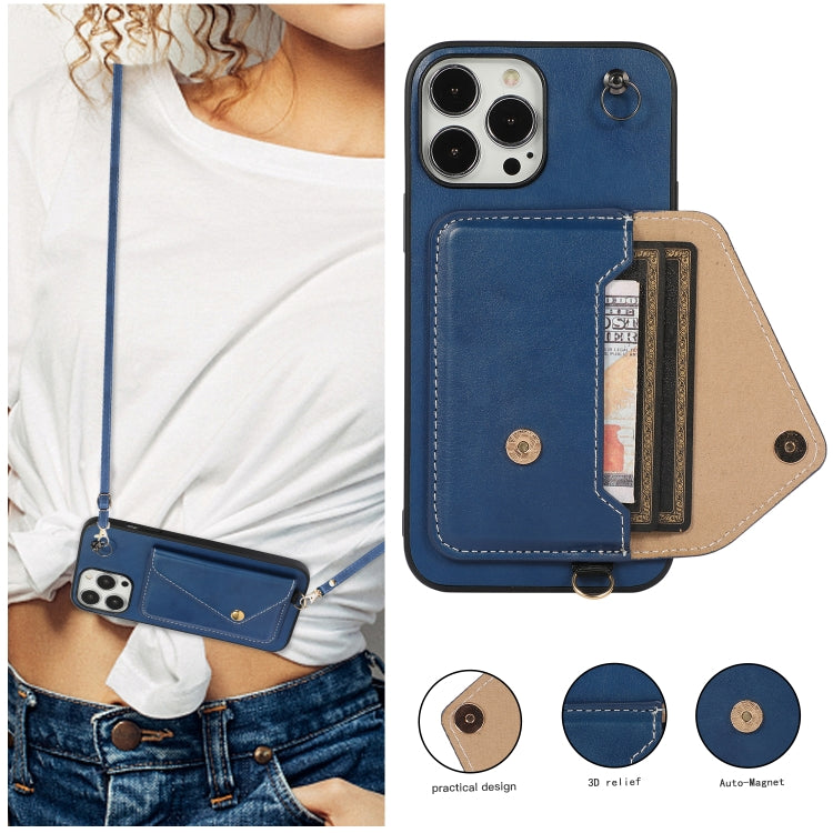 For iPhone 13 Pro Max Crossbody Wallet Card Bag Phone Case