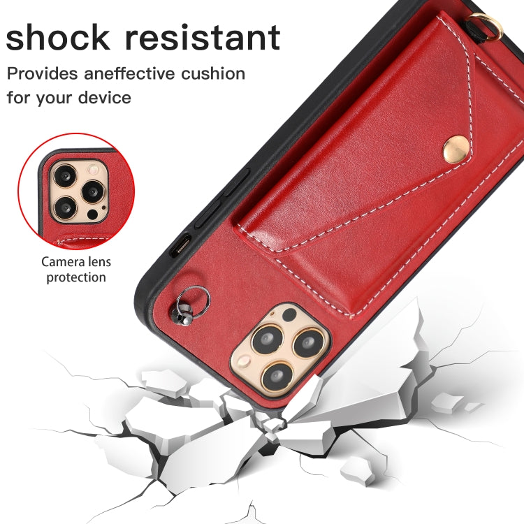 For iPhone 12 / 12 Pro Crossbody Wallet Card Bag Phone Case