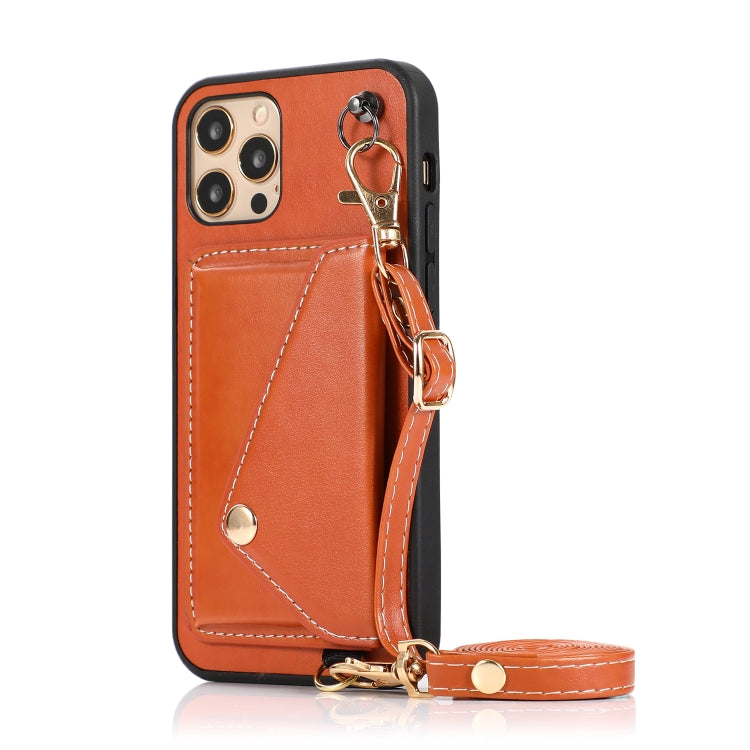 For iPhone 12 / 12 Pro Crossbody Wallet Card Bag Phone Case