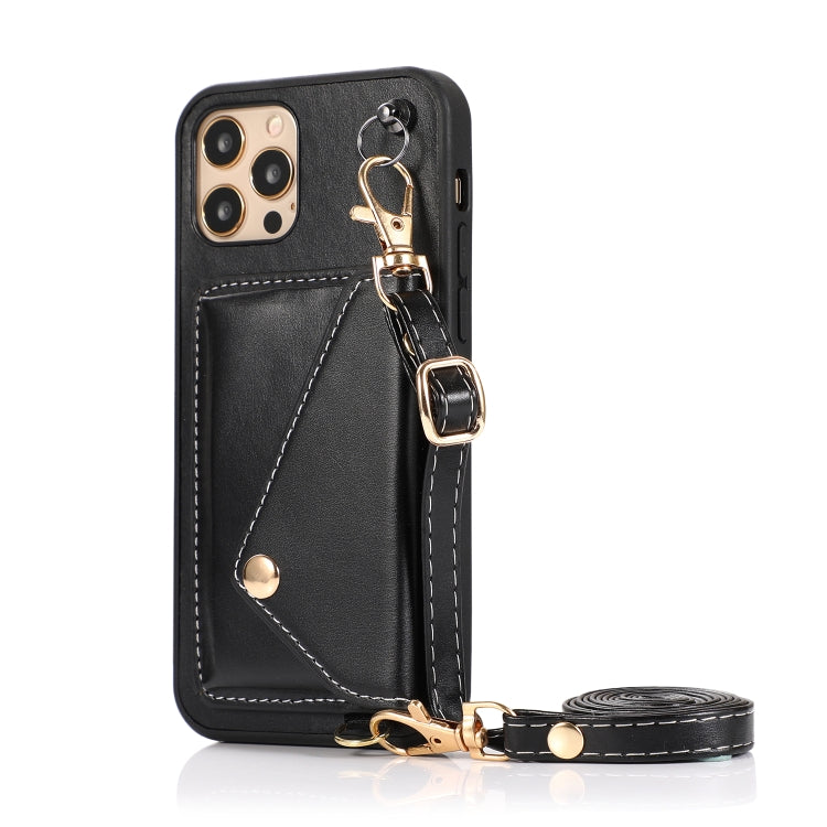 For iPhone 12 / 12 Pro Crossbody Wallet Card Bag Phone Case