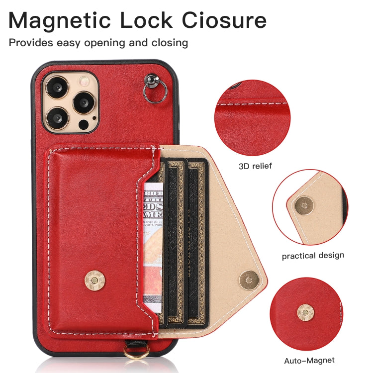 For iPhone 12 Pro Max Crossbody Wallet Card Bag Phone Case