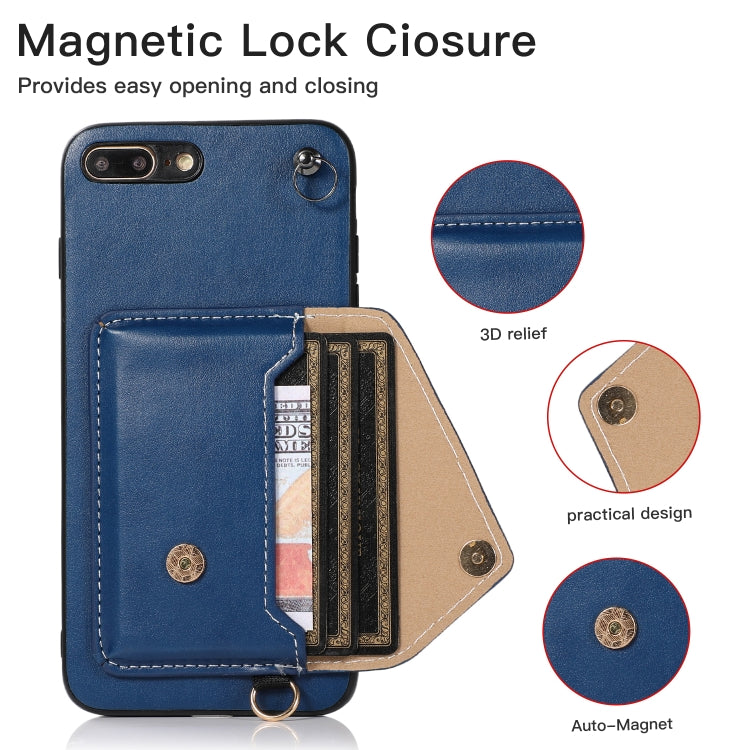 For iPhone SE 2022 / SE 2020 / 8 / 7 Crossbody Wallet Card Bag Phone Case
