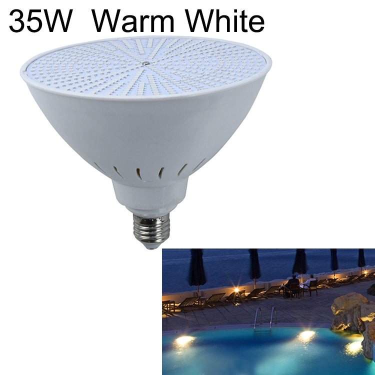 ABS Plastic LED Pool Bulb Underwater Light, Light Color:Warm White Light