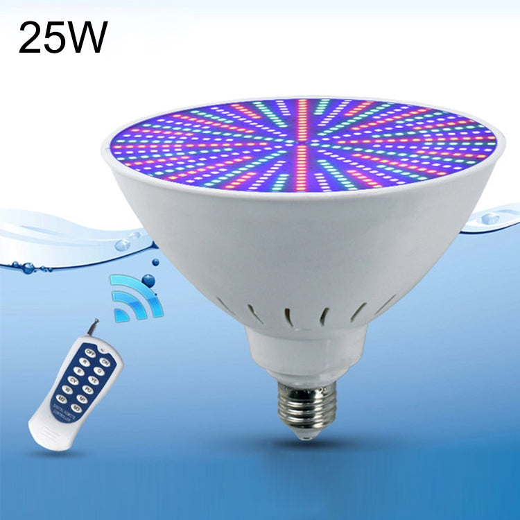 ABS Plastic LED Pool Bulb Underwater Light, Light Color:Colorful +12 Button Remote Control