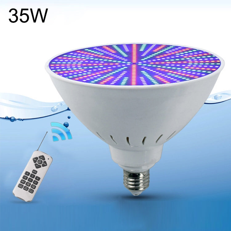 ABS Plastic LED Pool Bulb Underwater Light, Light Color:Colorful +18 Button Remote Control