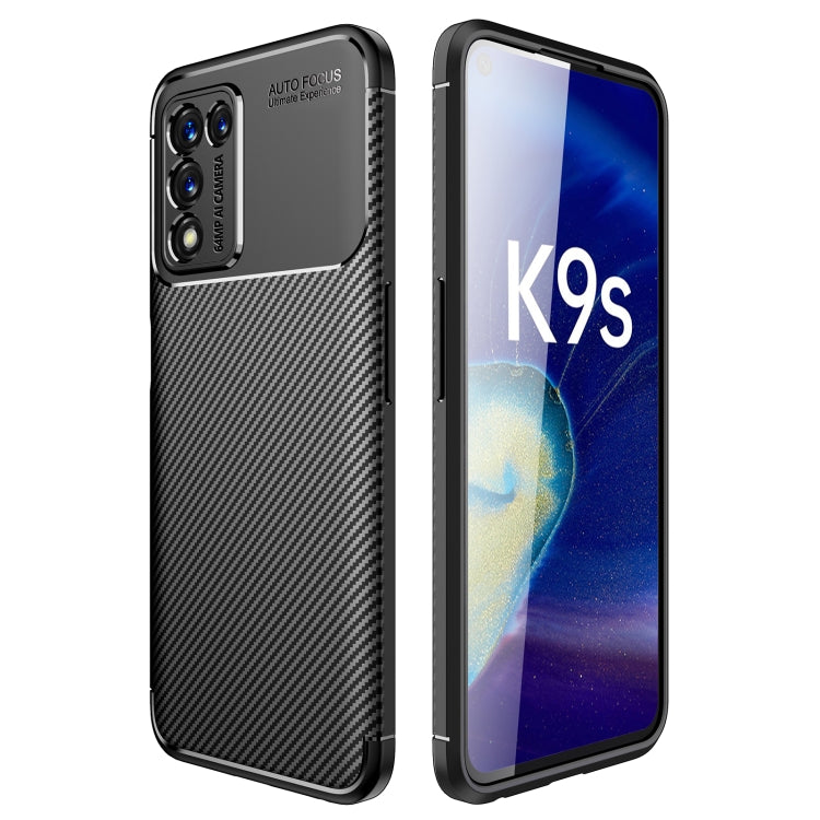 For OPPO K9s Carbon Fiber Texture Shockproof TPU Phone Case