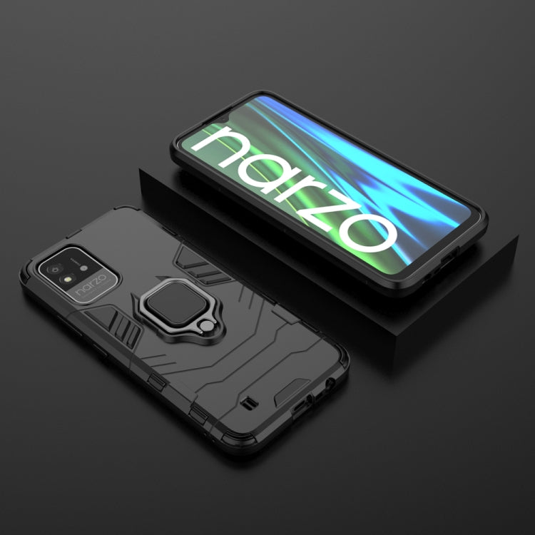 For OPPO Realme Narzo 50i Shockproof PC + TPU Phone Case with Magnetic Ring Holder