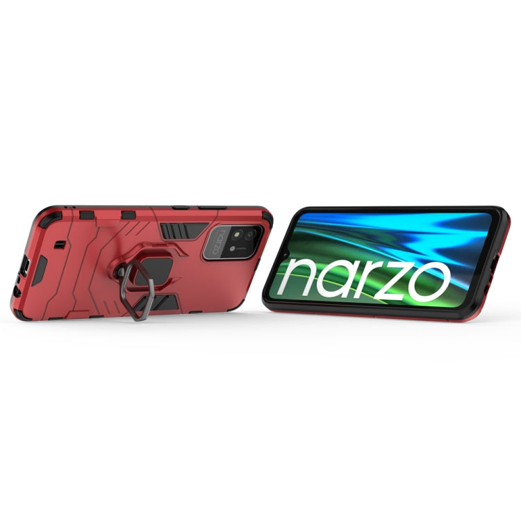 For OPPO Realme Narzo 50i Shockproof PC + TPU Phone Case with Magnetic Ring Holder