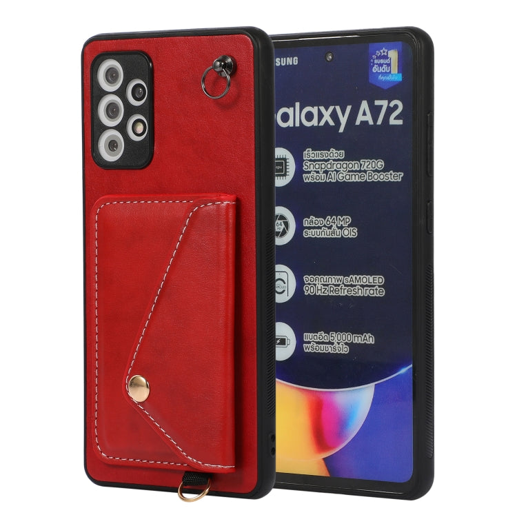 For Samsung Galaxy A72 4G / 5G Crossbody Wallet Card Bag Phone Case