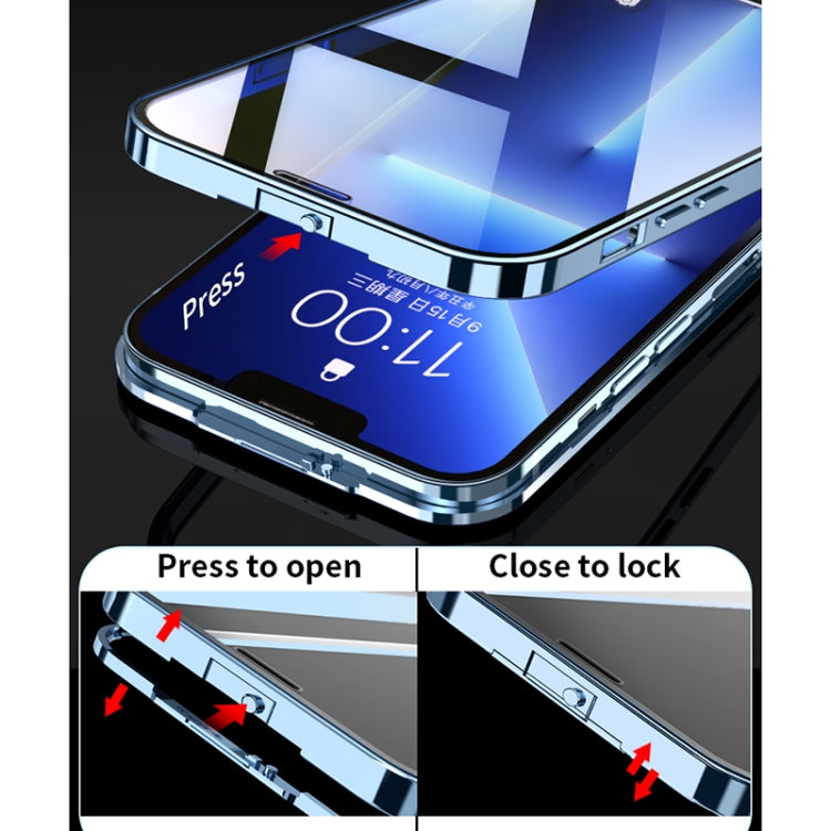 For iPhone 13 Pro Max Buckle Installation Double-sided Protective Phone Case