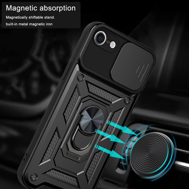 For iPhone SE 2022 / SE 2020 / 8 / 7 Sliding Camera Cover Design TPU+PC Phone Protective Case